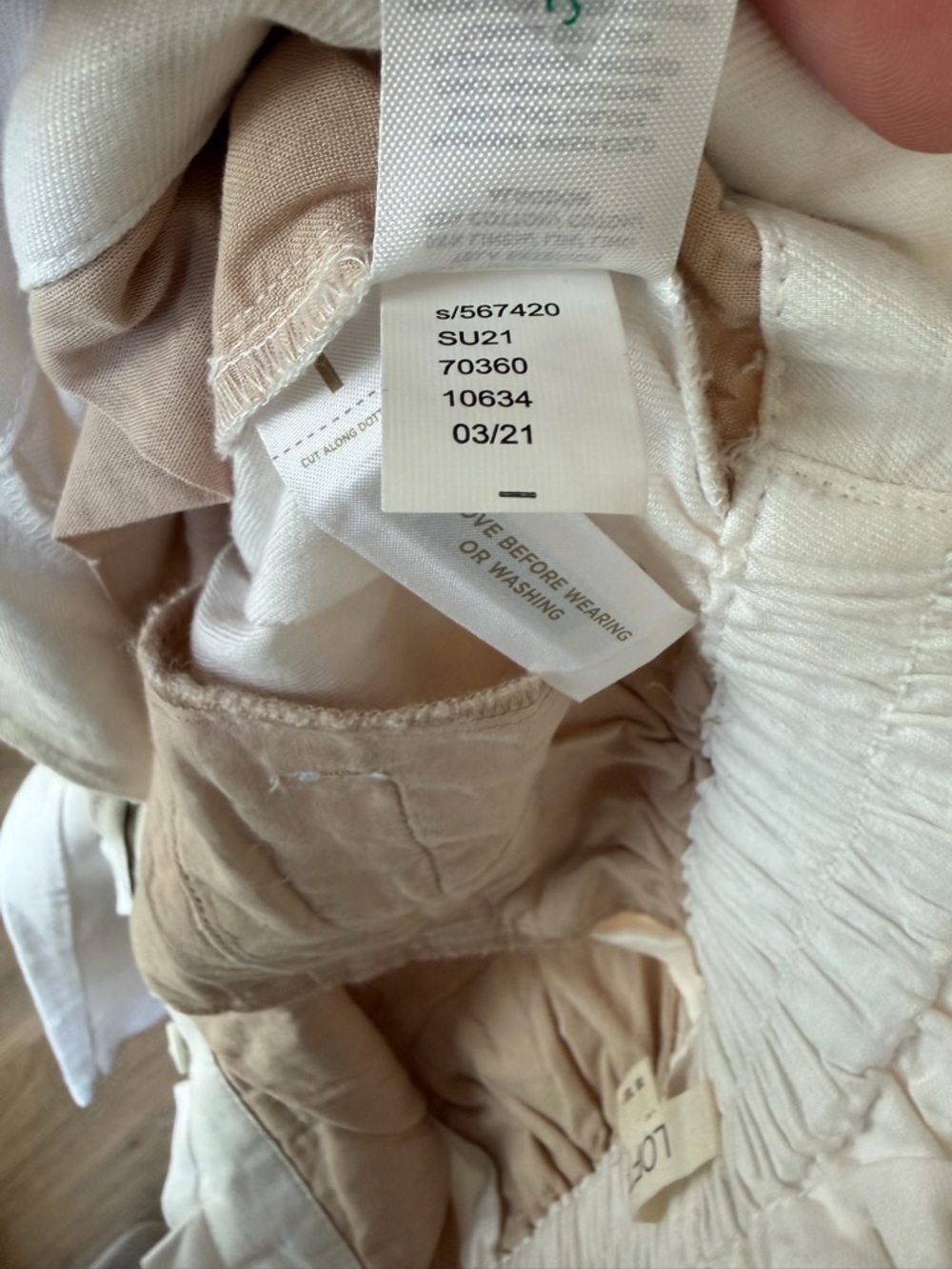 Loft White Linen High-Waist Pants - Picture 7 of 7